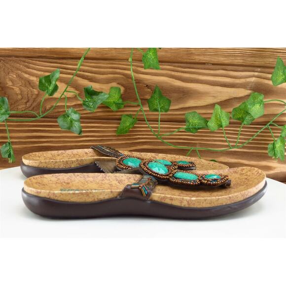 Kenneth Cole Reaction Sz 6 M Blue Thong Synthetic‎ Women Sandals - Picture 5 of 10